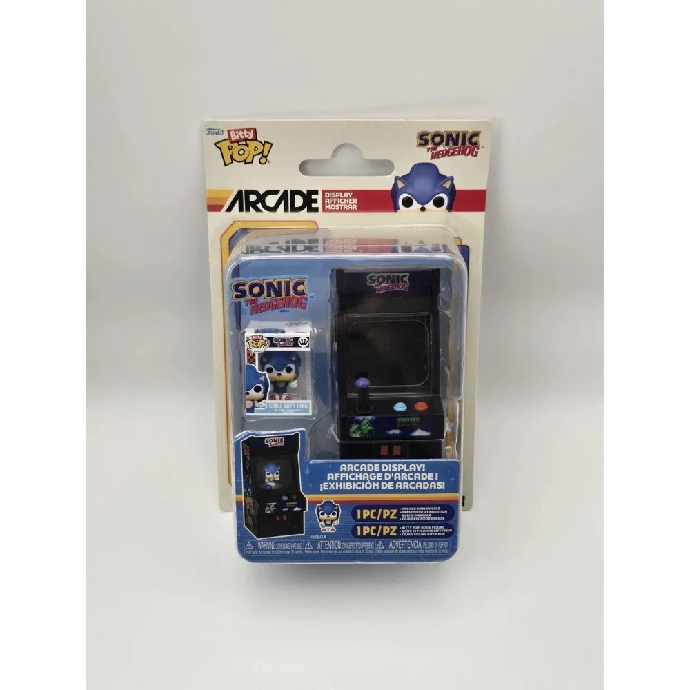 Funko Sonic The Hedgehog Bitty Pop With Arcade Display Case Collectible New